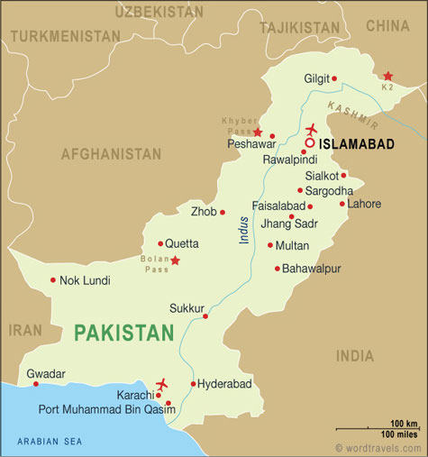 pakistan haritasi siyasi