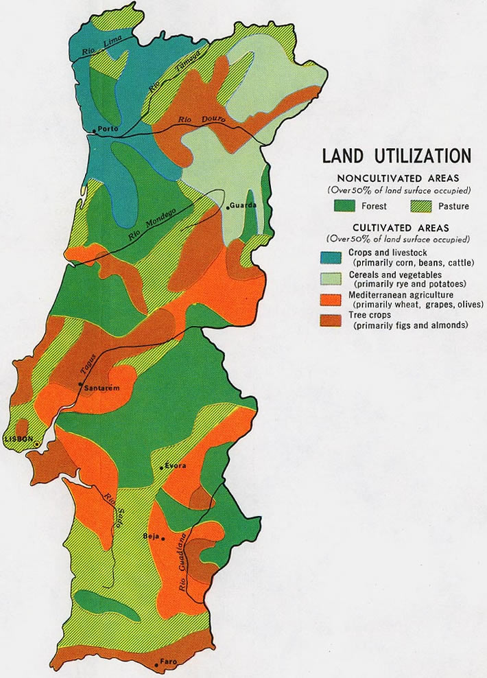 portekiz arazi kullanimi haritasi 1972