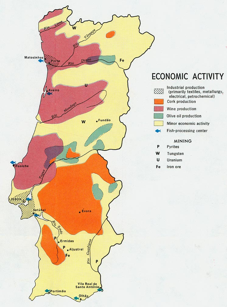 portekiz ekonomik aktivite haritasi 1972