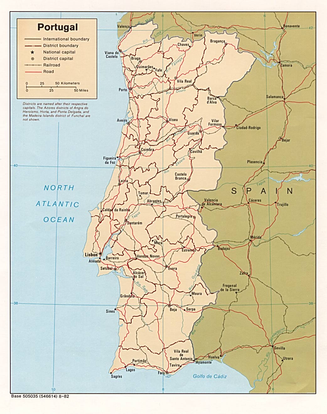 portekiz siyasi haritasi 1982