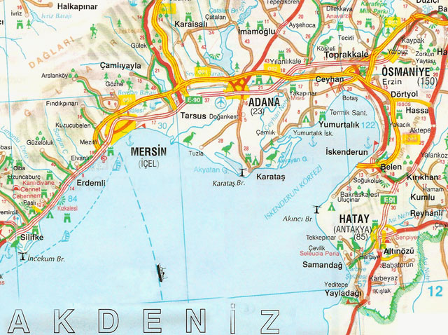 Türkiye fiziki haritası