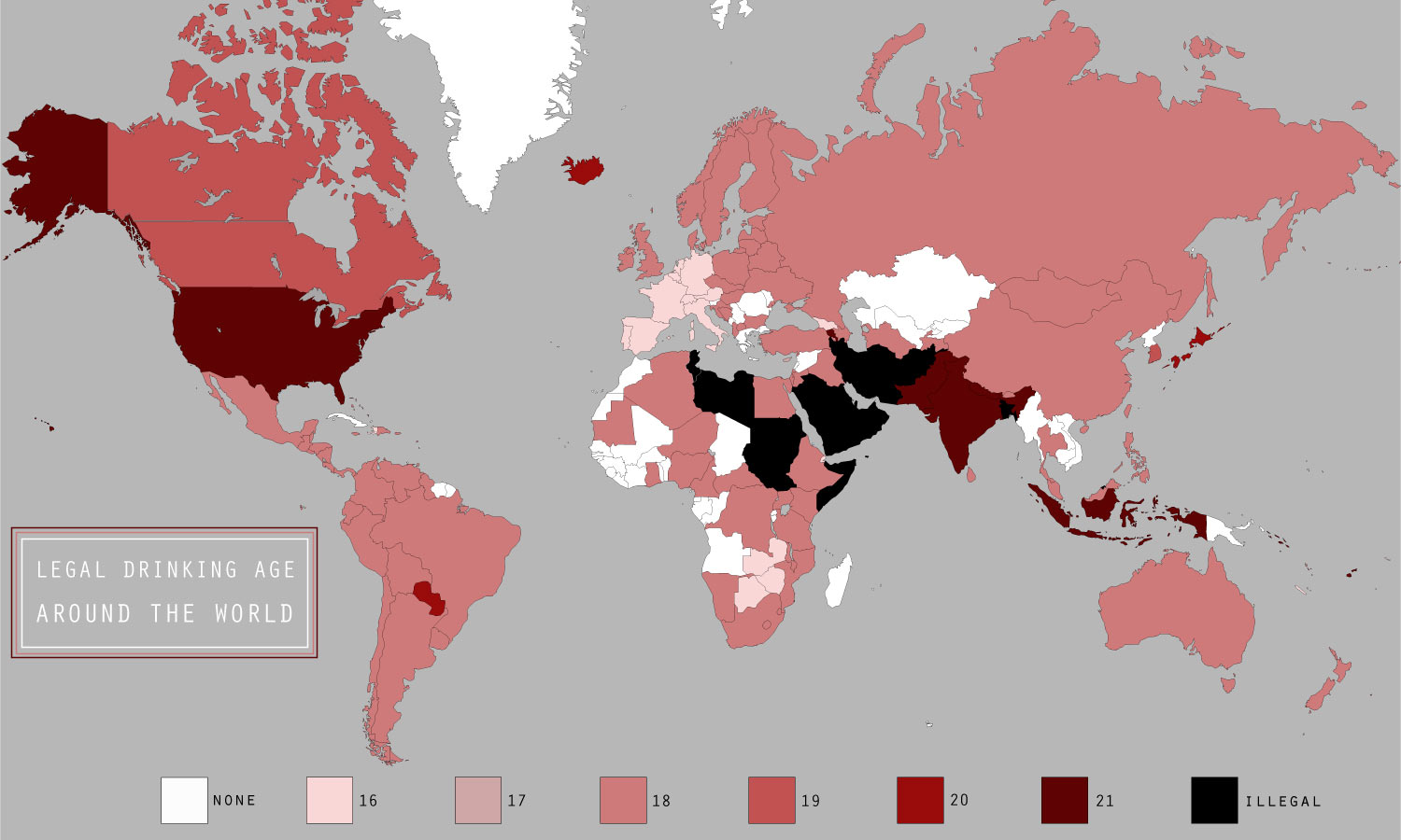 Dünya Alkol Yaşı Haritası