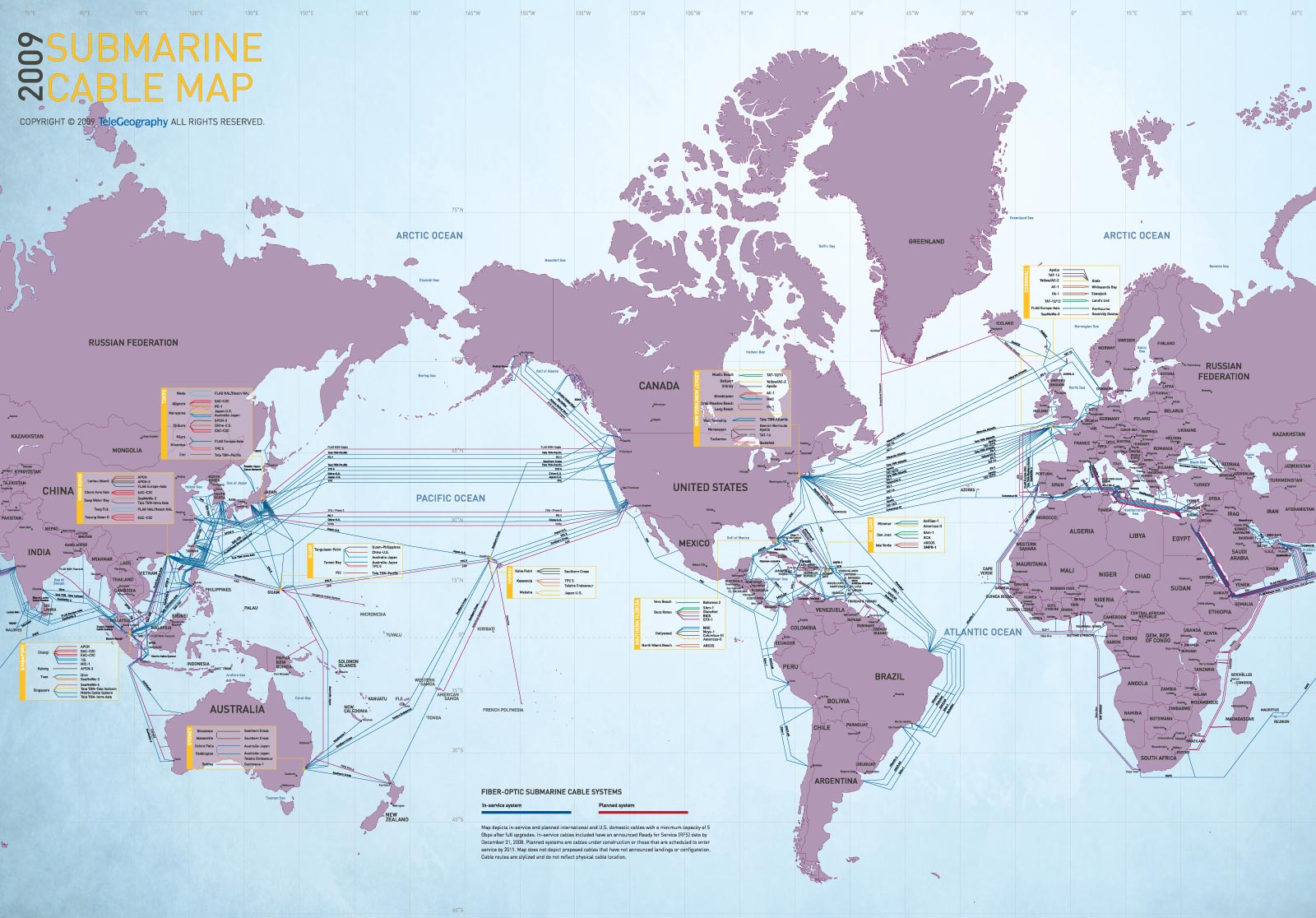 Dünya Denizaltı Kablo Haritası