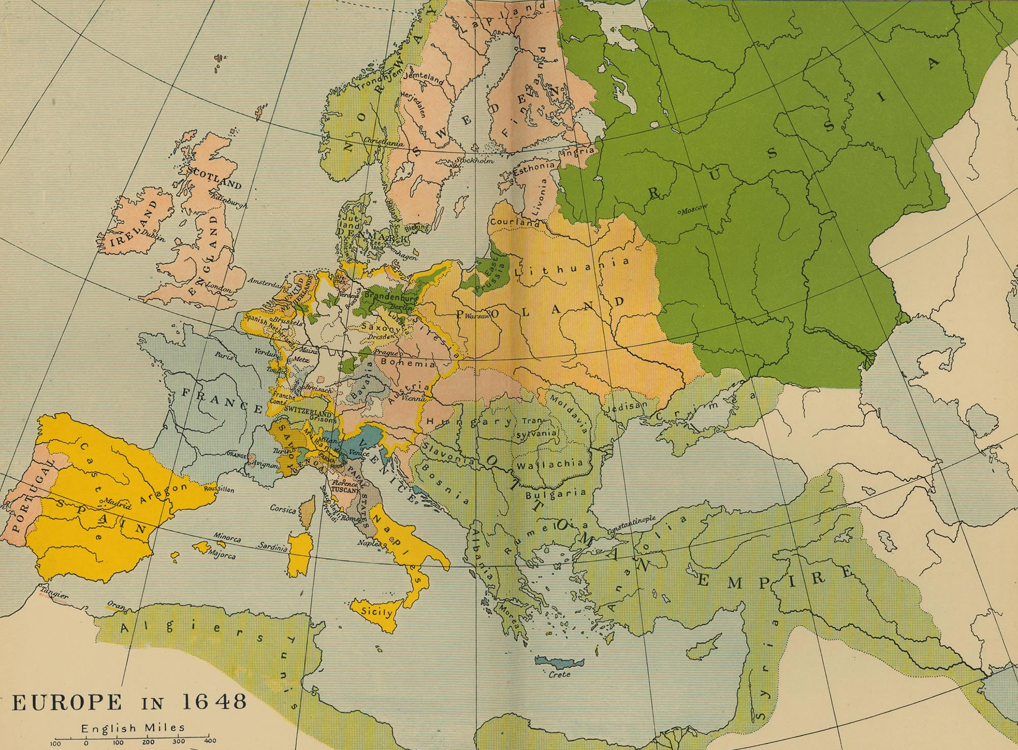 Avrupa 1648 Dünya Haritası