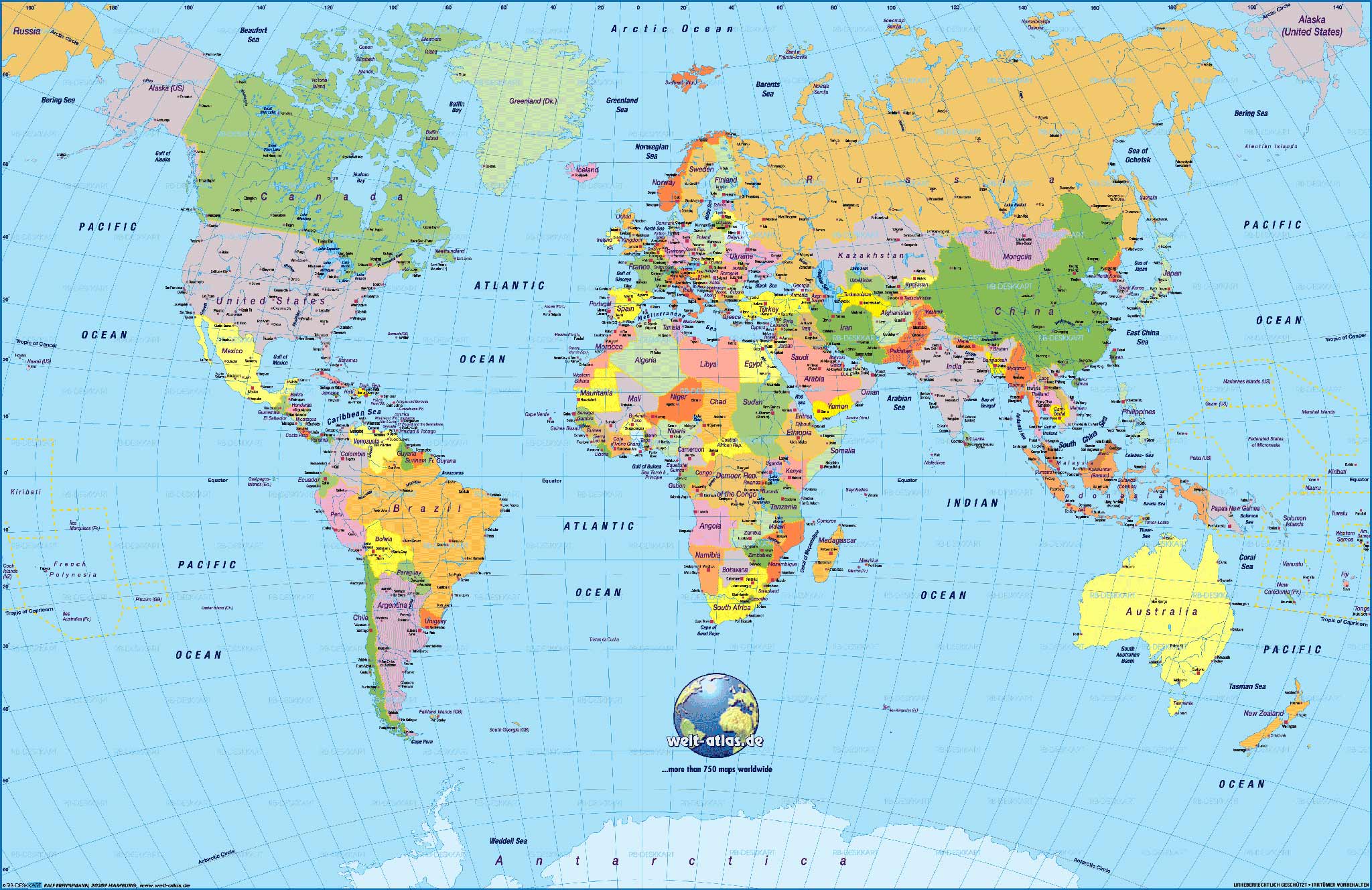 Dünya Siyasi Haritası İngilizce