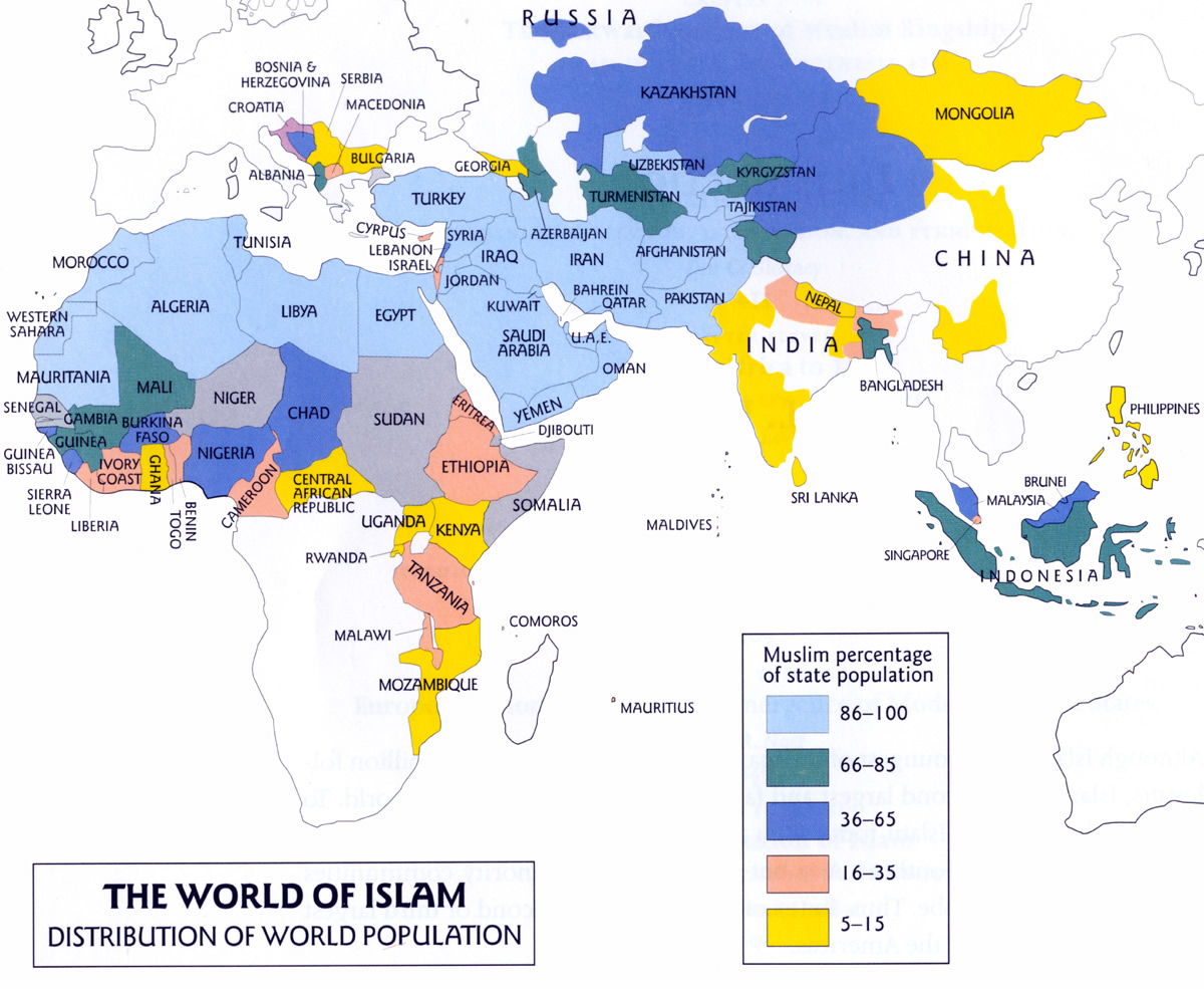 Dünya İslam Nüfusu Haritası