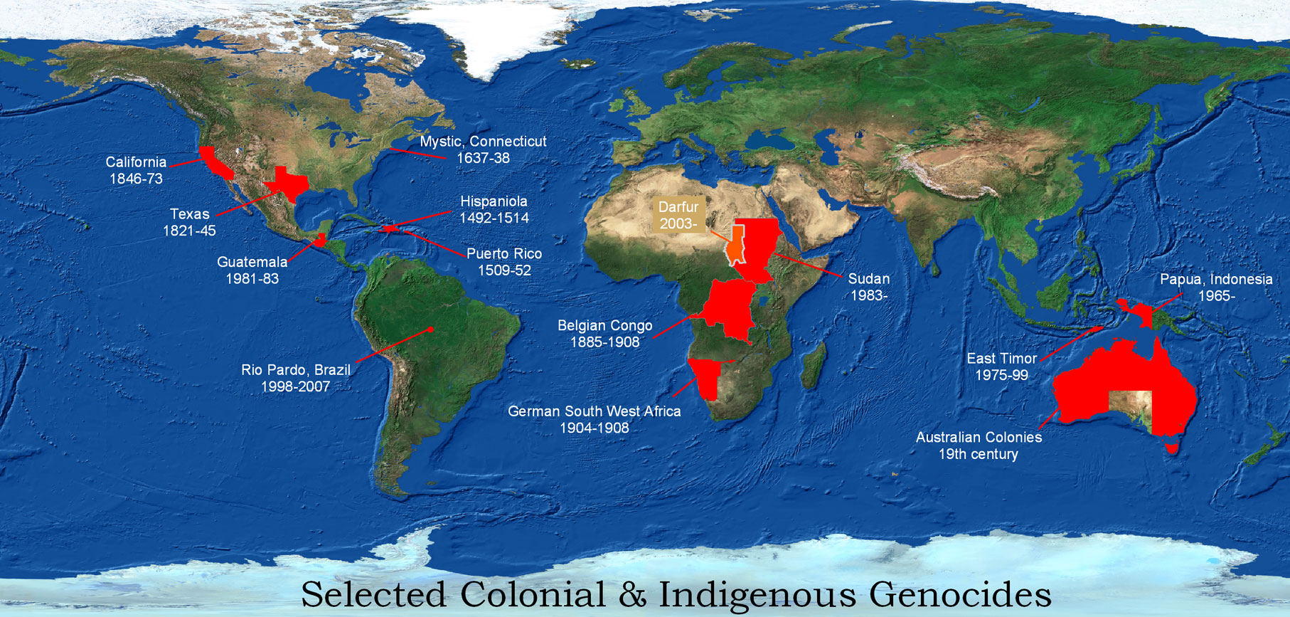 Dünya Yerli Soykırımı Haritası