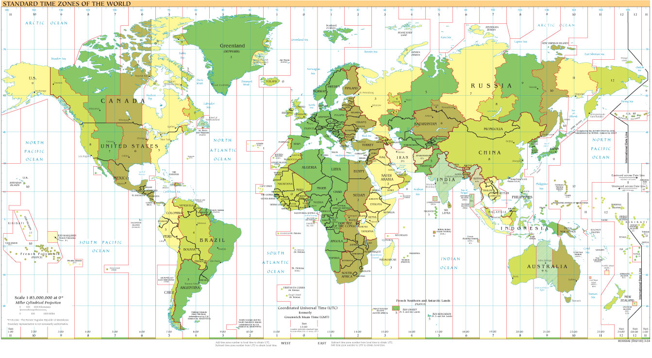 Dünya Zaman Dilimleri Haritası
