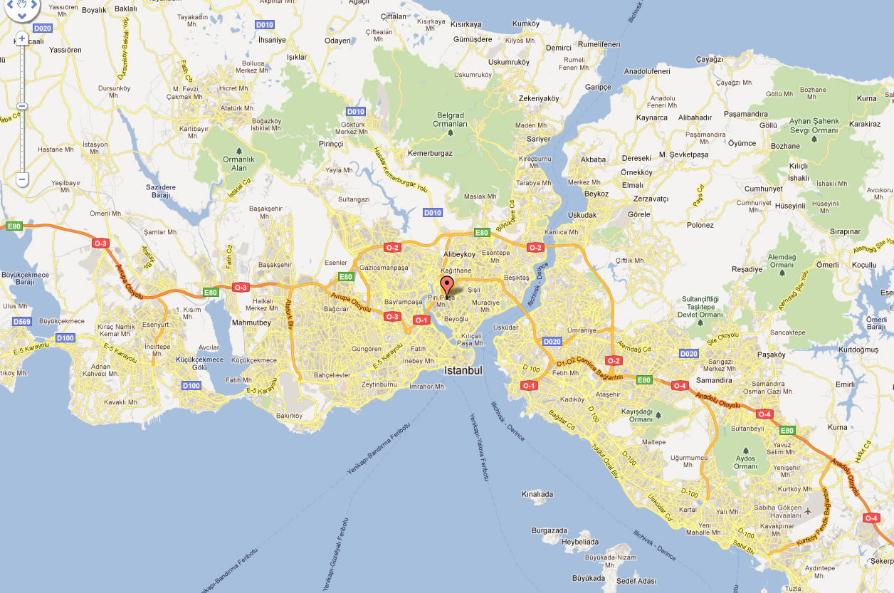 istanbul Haritası ve istanbul Uydu Görüntüleri