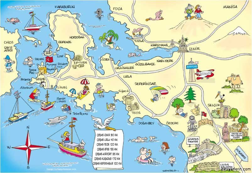 Izmir urla haritası