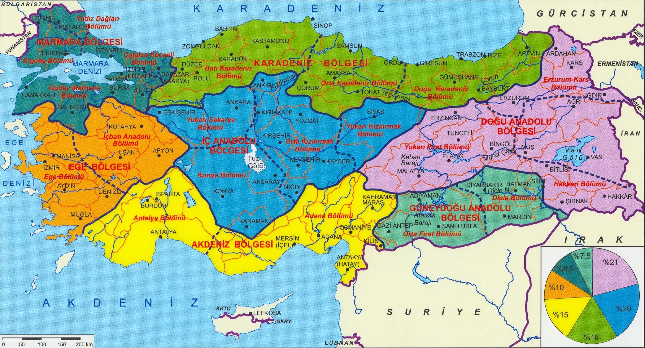 Türkiye Bölgeleri Haritası
