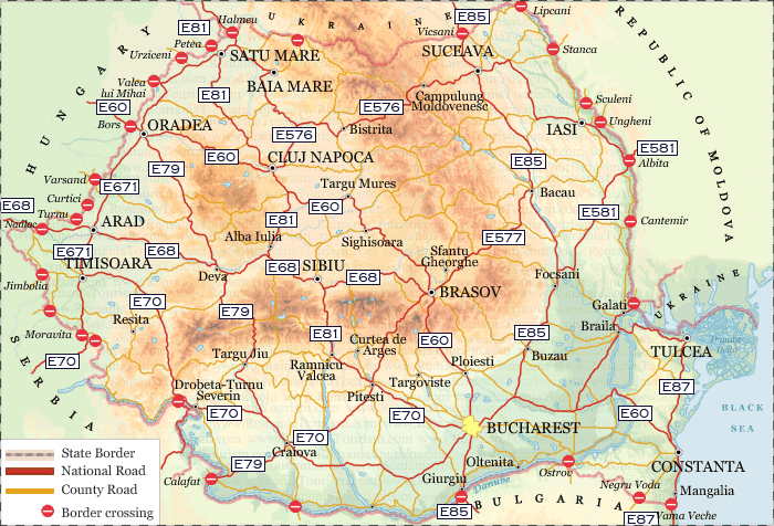 romanya yol haritasi