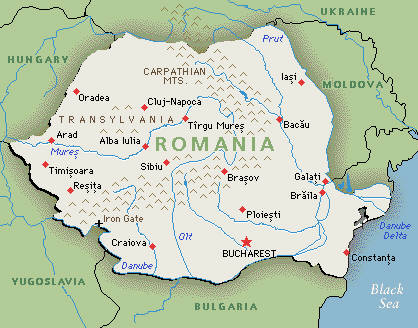romanya haritasi