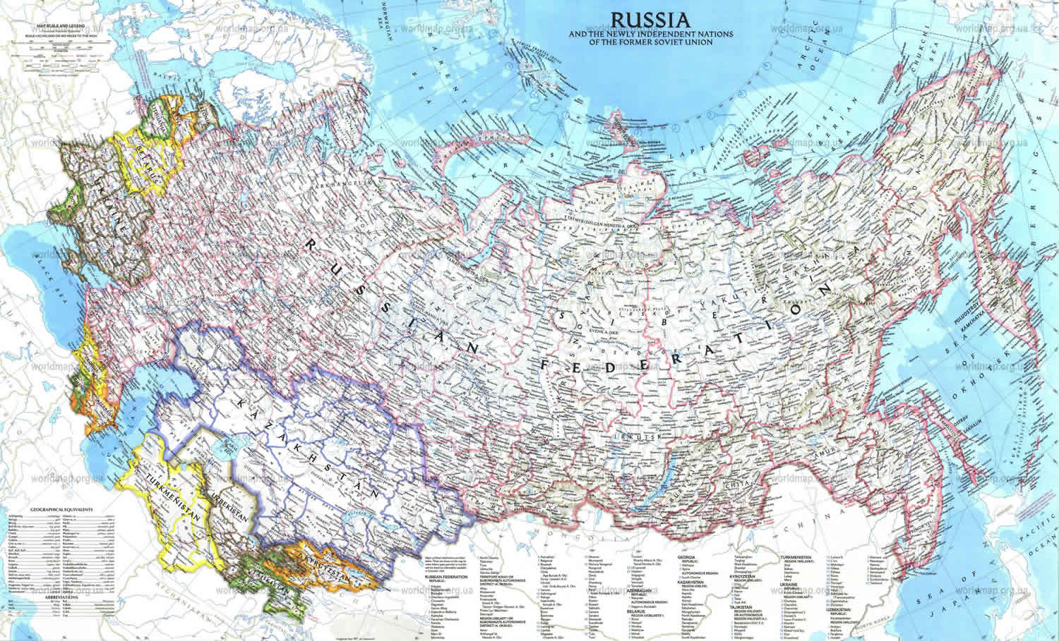 harita rusya ingilizce