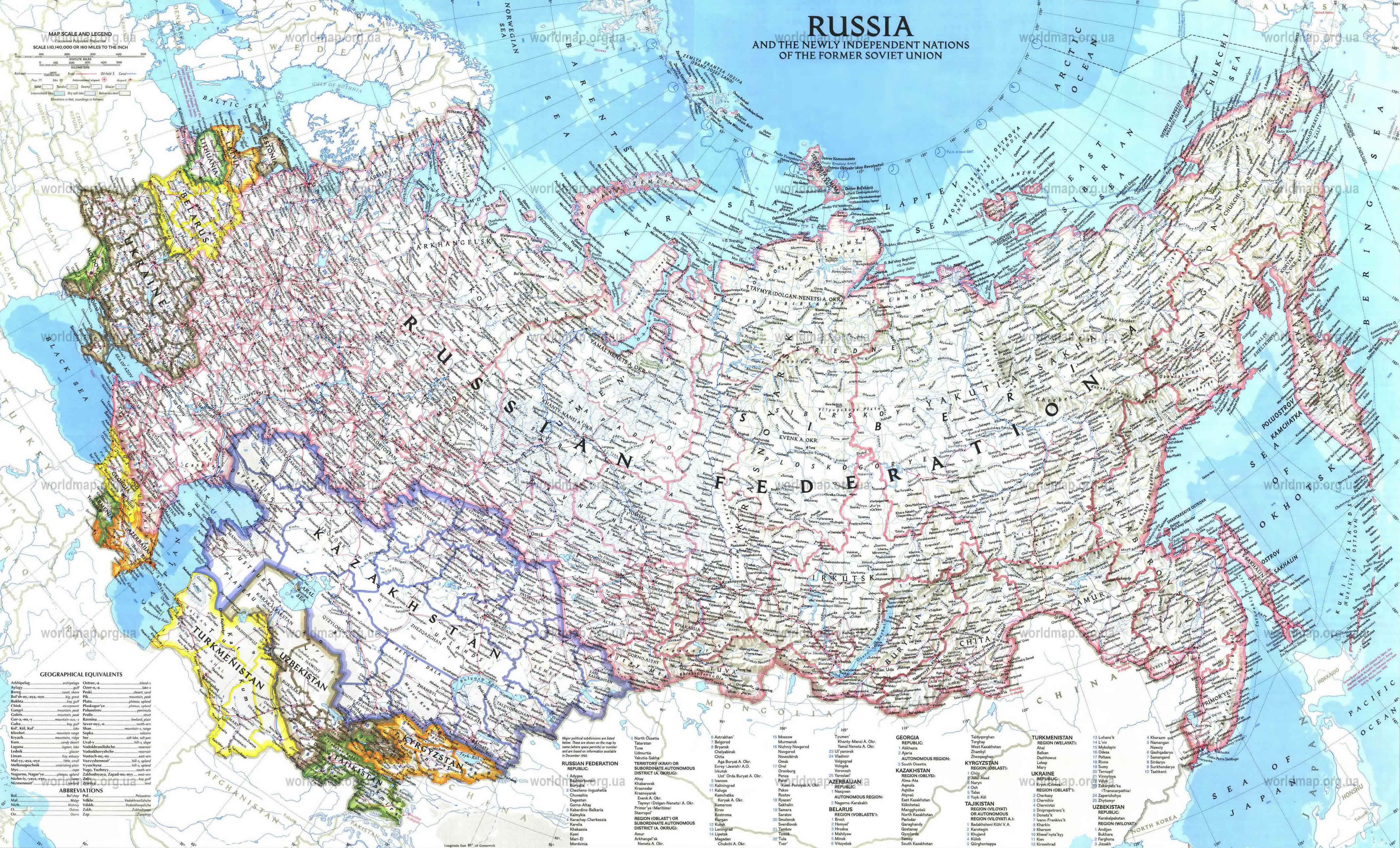 harita rusya ingilizce b