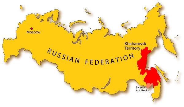 Khabarovsk rusya federasyonu haritasi
