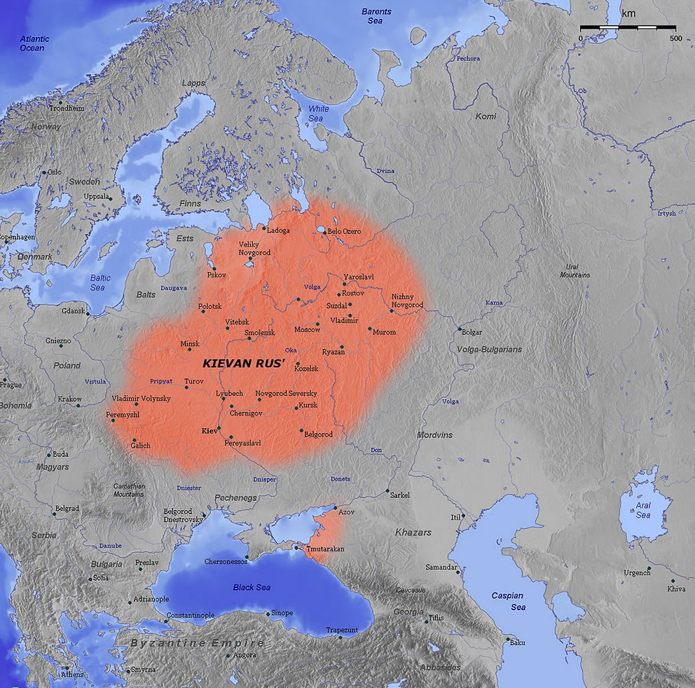 kievan rusya haritasi 11th century
