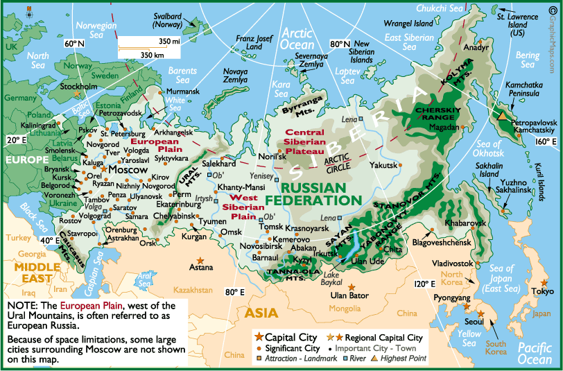 rusya federasyonu haritasi