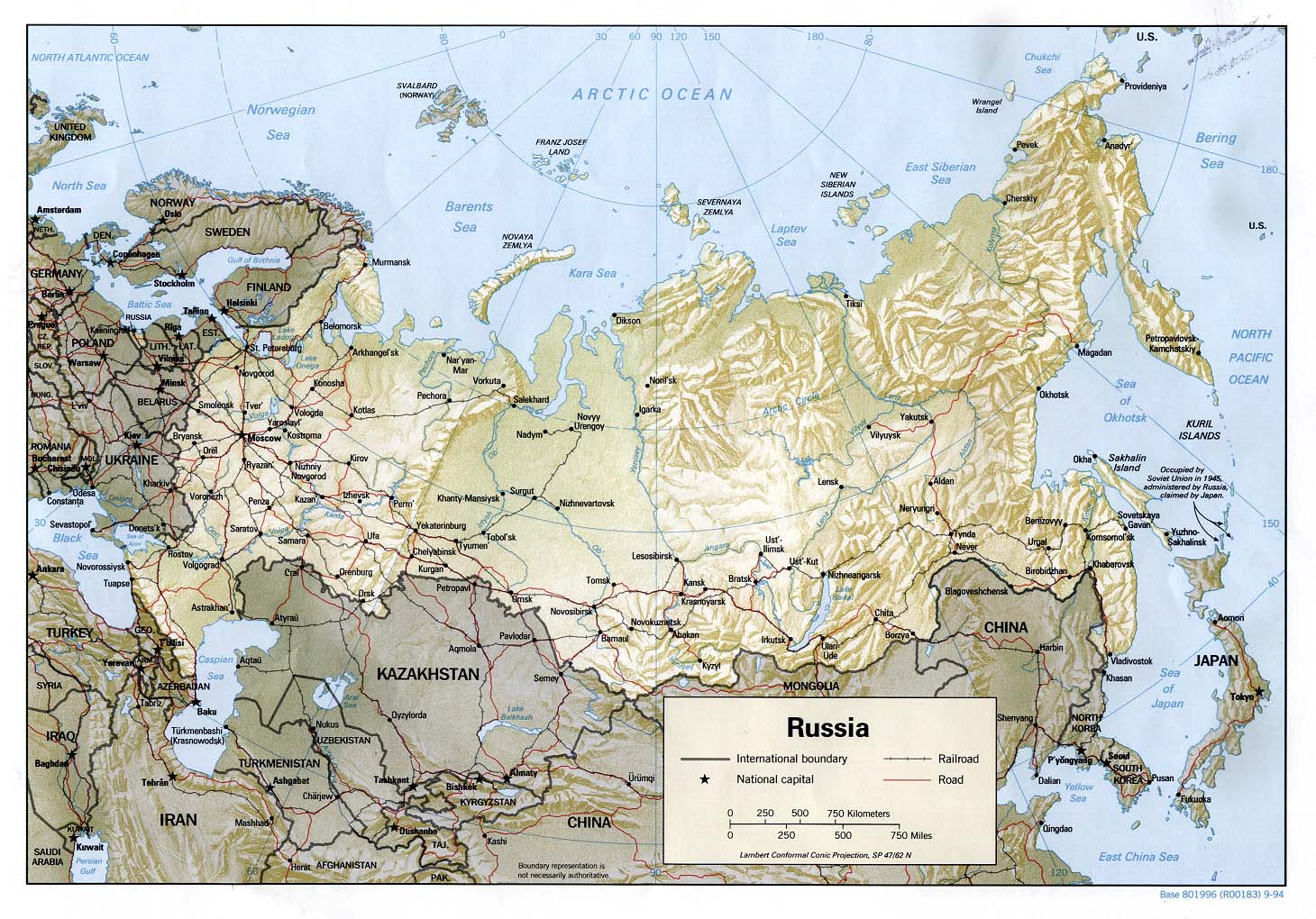 rusya kabartma harita
