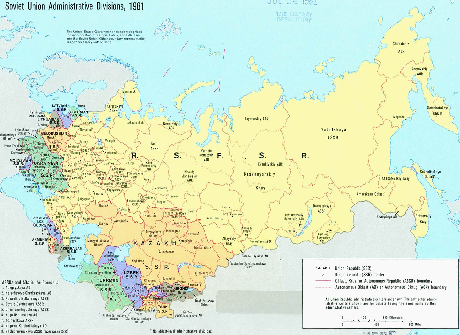 sovyetler birligi haritasi 1981