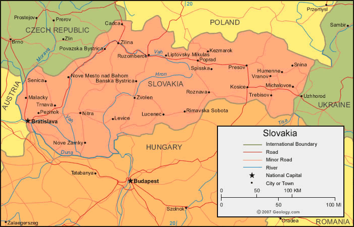 slovakya haritasi