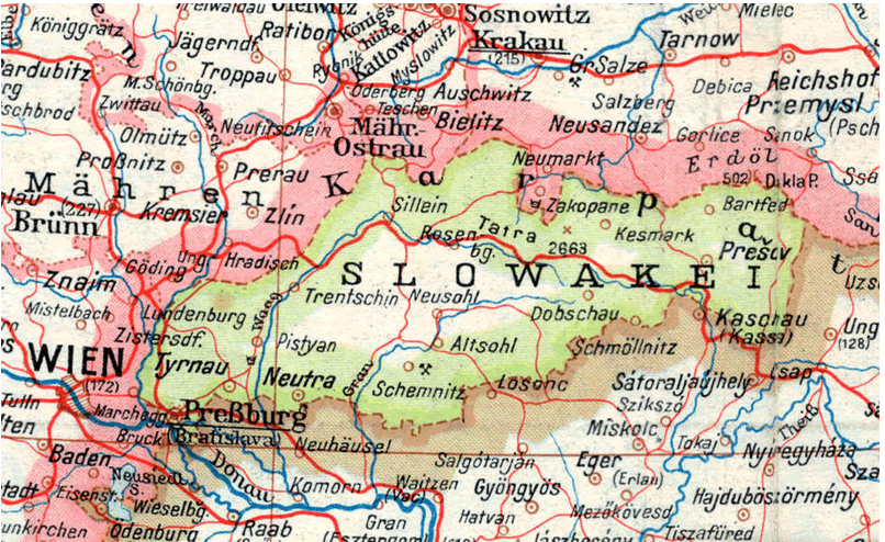 slovakya haritasi 1943
