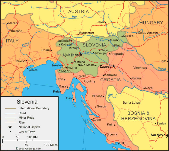 slovenya haritasi
