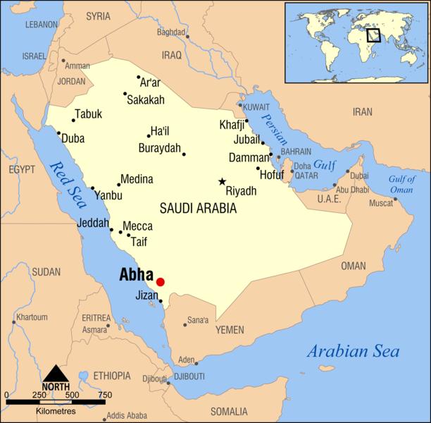 Abha haritasi suudi arabistan
