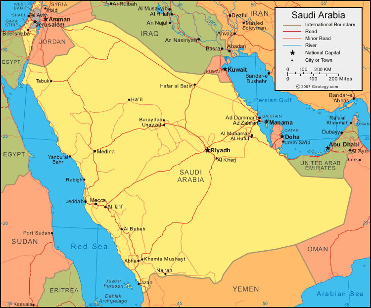suudi arabistan haritasi al kharj