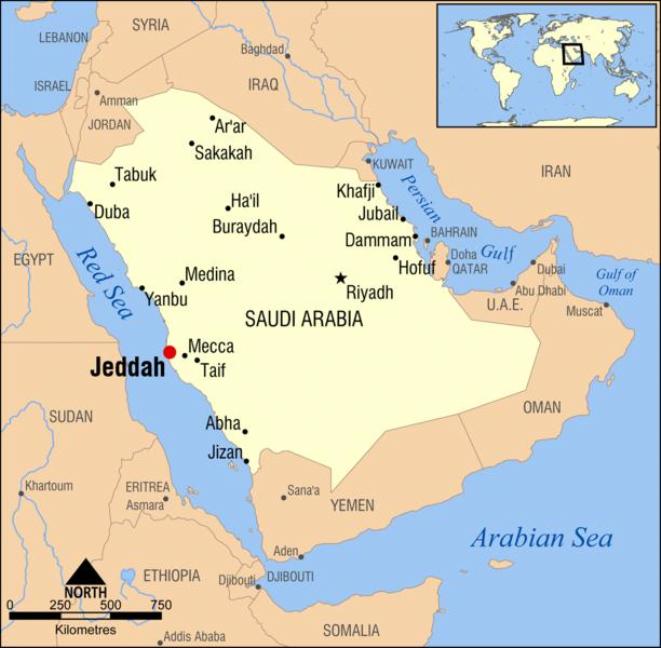 suudi arabistan haritasi Jidda