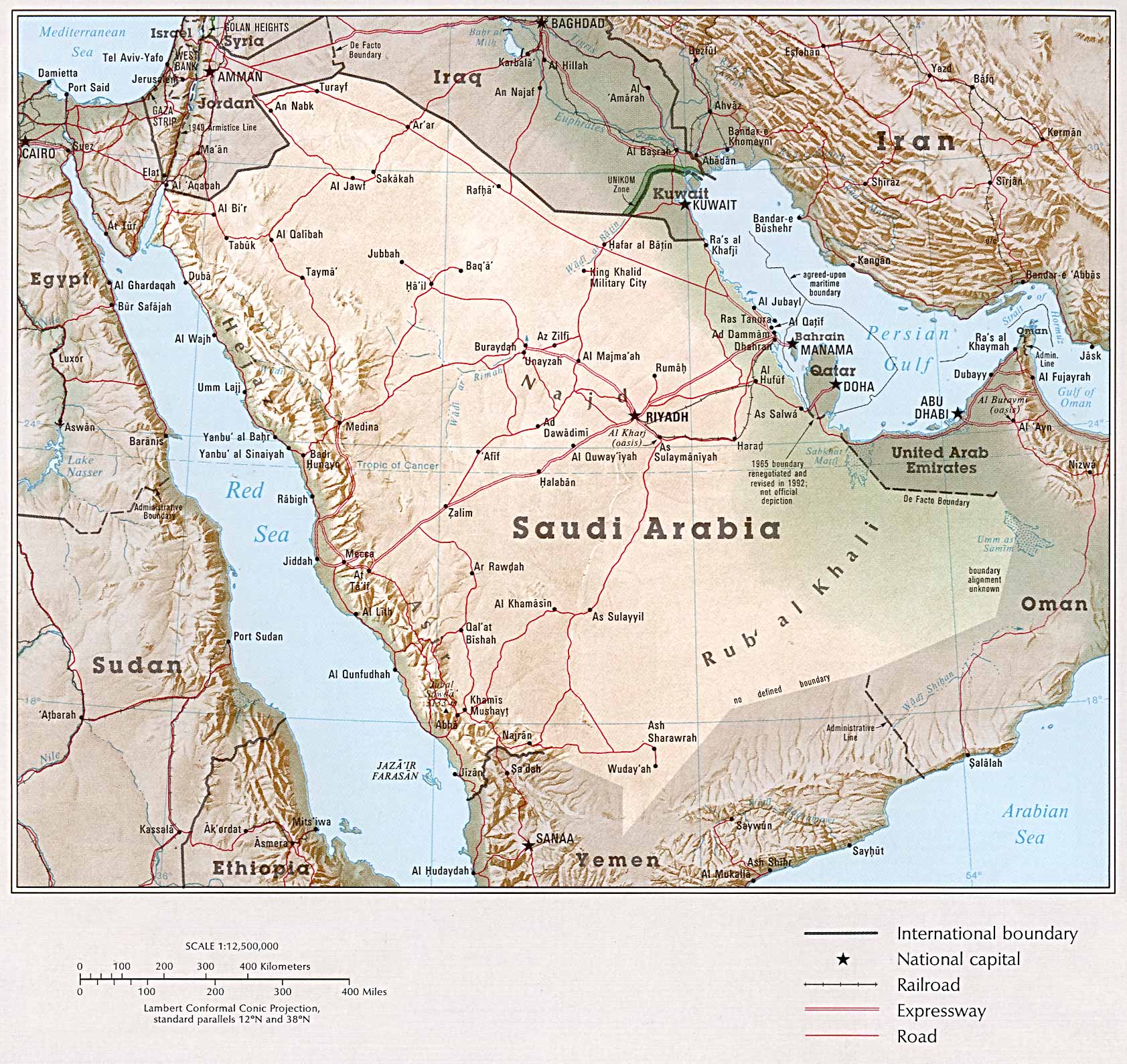 kabartma and yol haritasi suudi arabistan