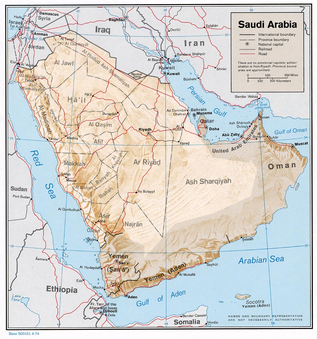 suudi arabistan kabartma haritasi