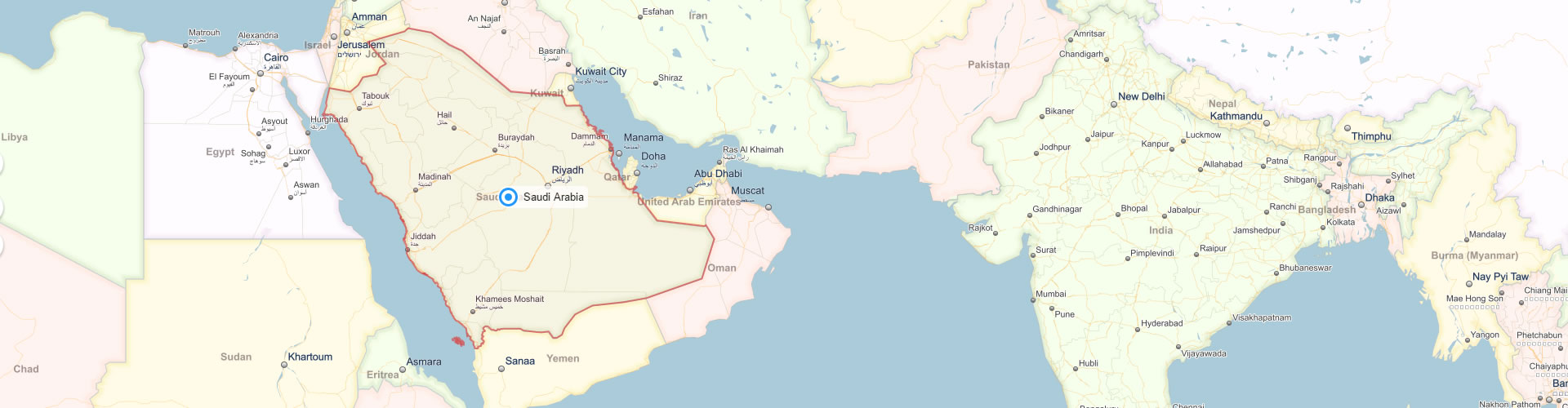 Suudi Arabistan Haritası