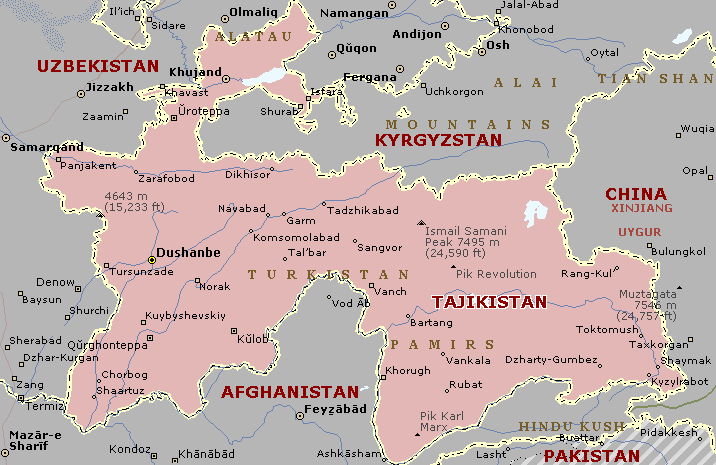 tacikistan haritasi