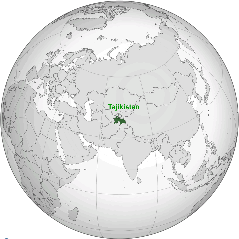 tacikistan dunyada nerede