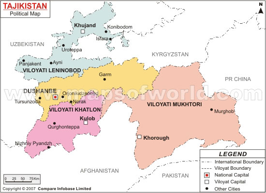 tacikistan politik haritasi