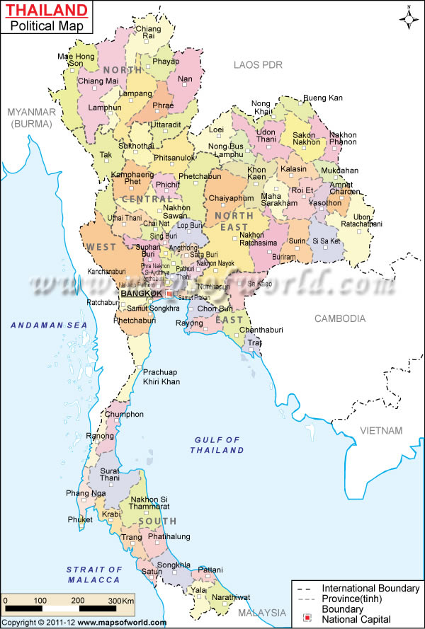 tayland bolgeleri haritasi