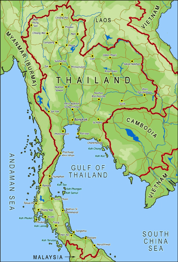 tayland harita
