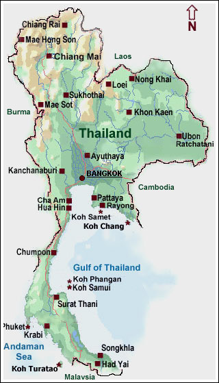 tayland harita