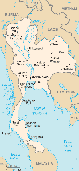 tayland siyasi haritasi