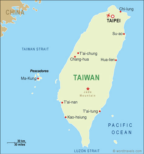 tayvan siyasi haritasi