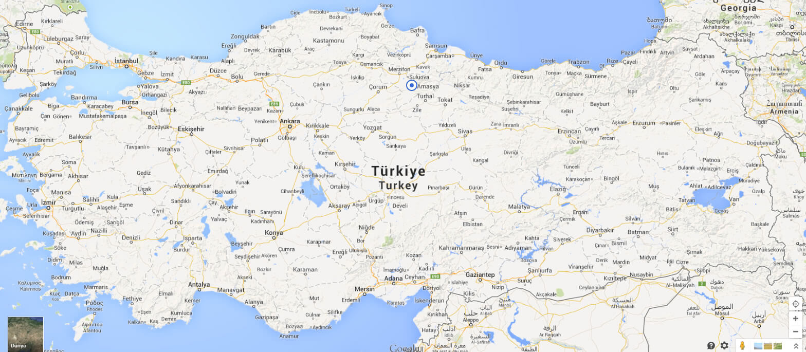 amasya haritasi turkiye
