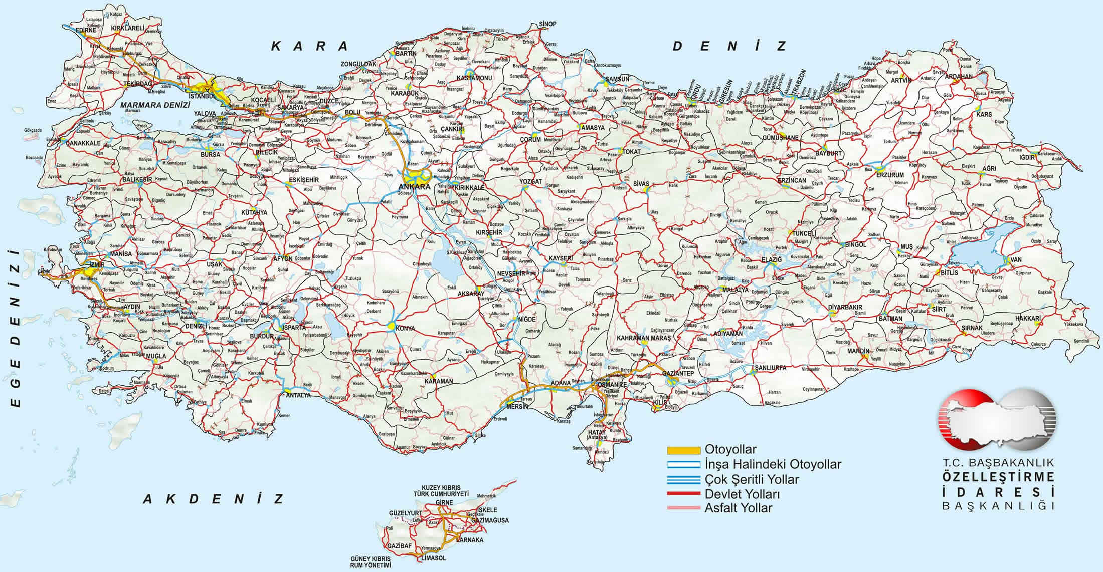 Detaylı Türkiye Haritası