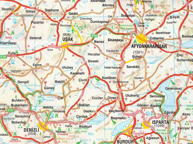 isparta guzergah direction haritasi