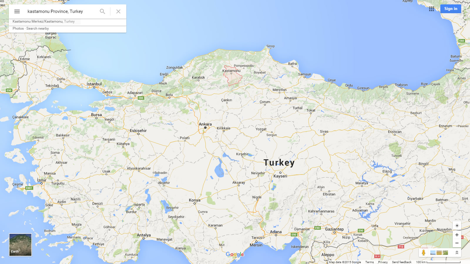 kastamonu haritasi turkiye