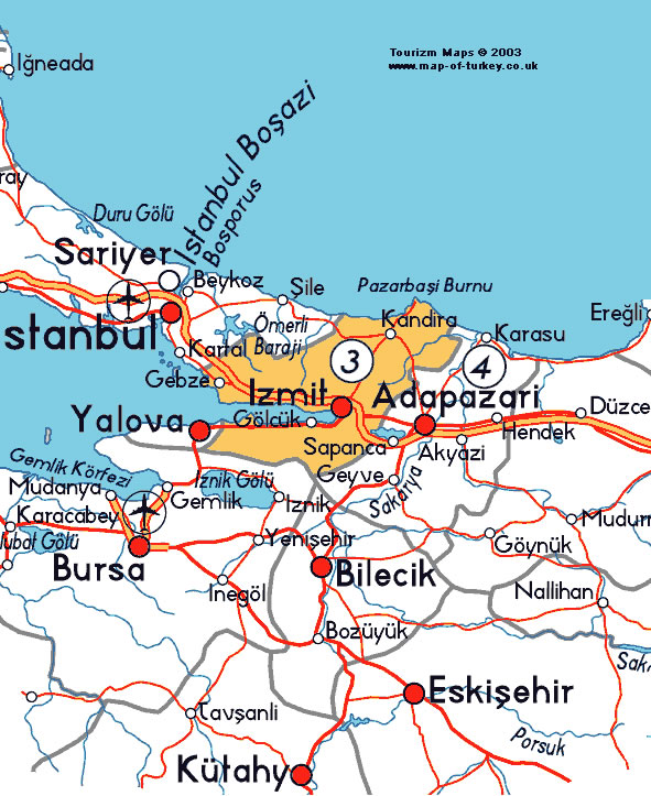 kocaeli haritasi istanbul