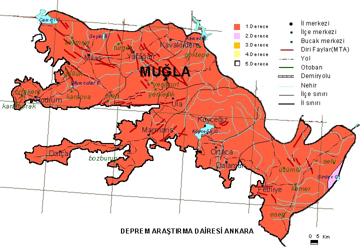 mugla deprem haritasi