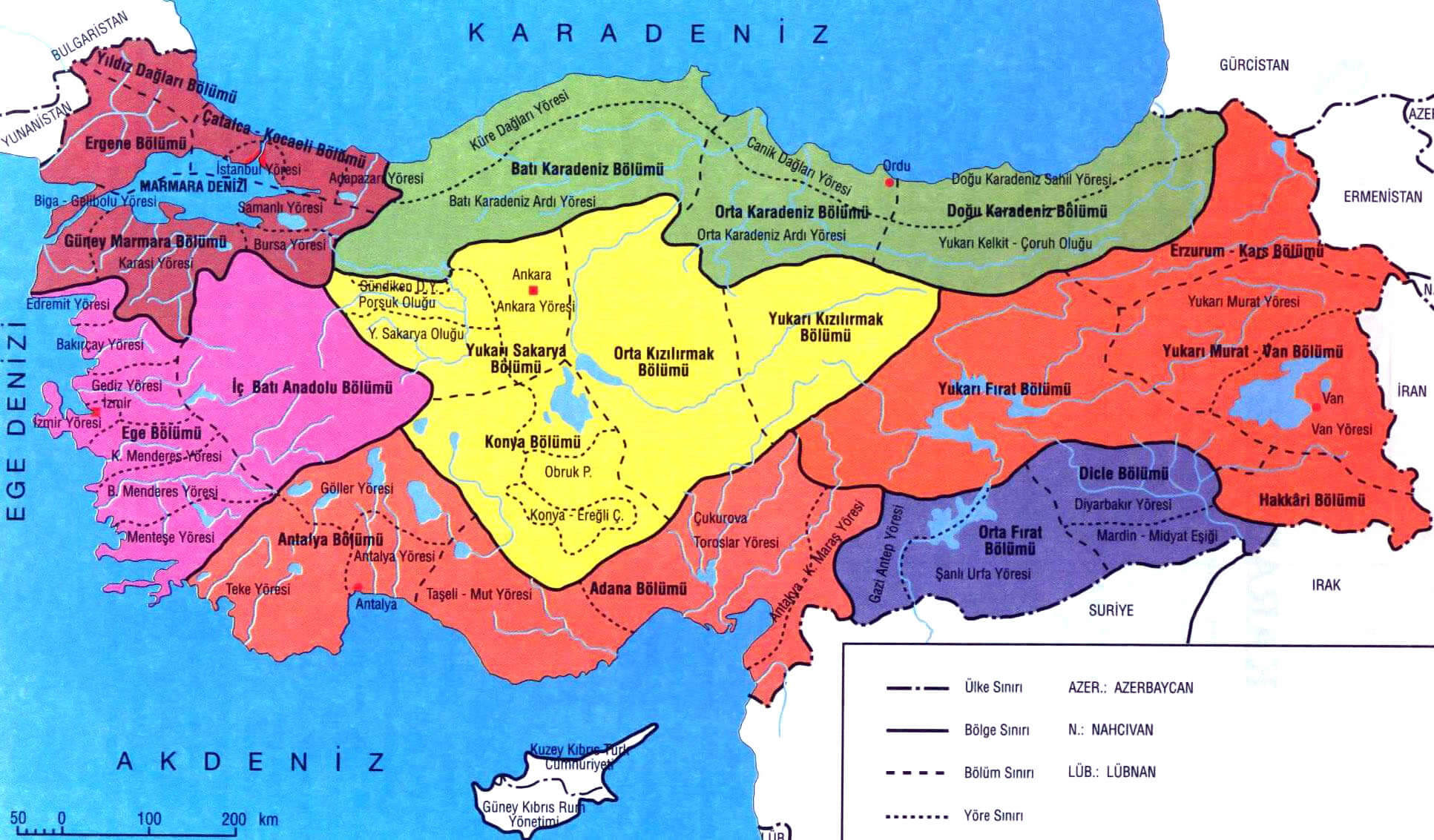 turkiye bolgeleri haritasi