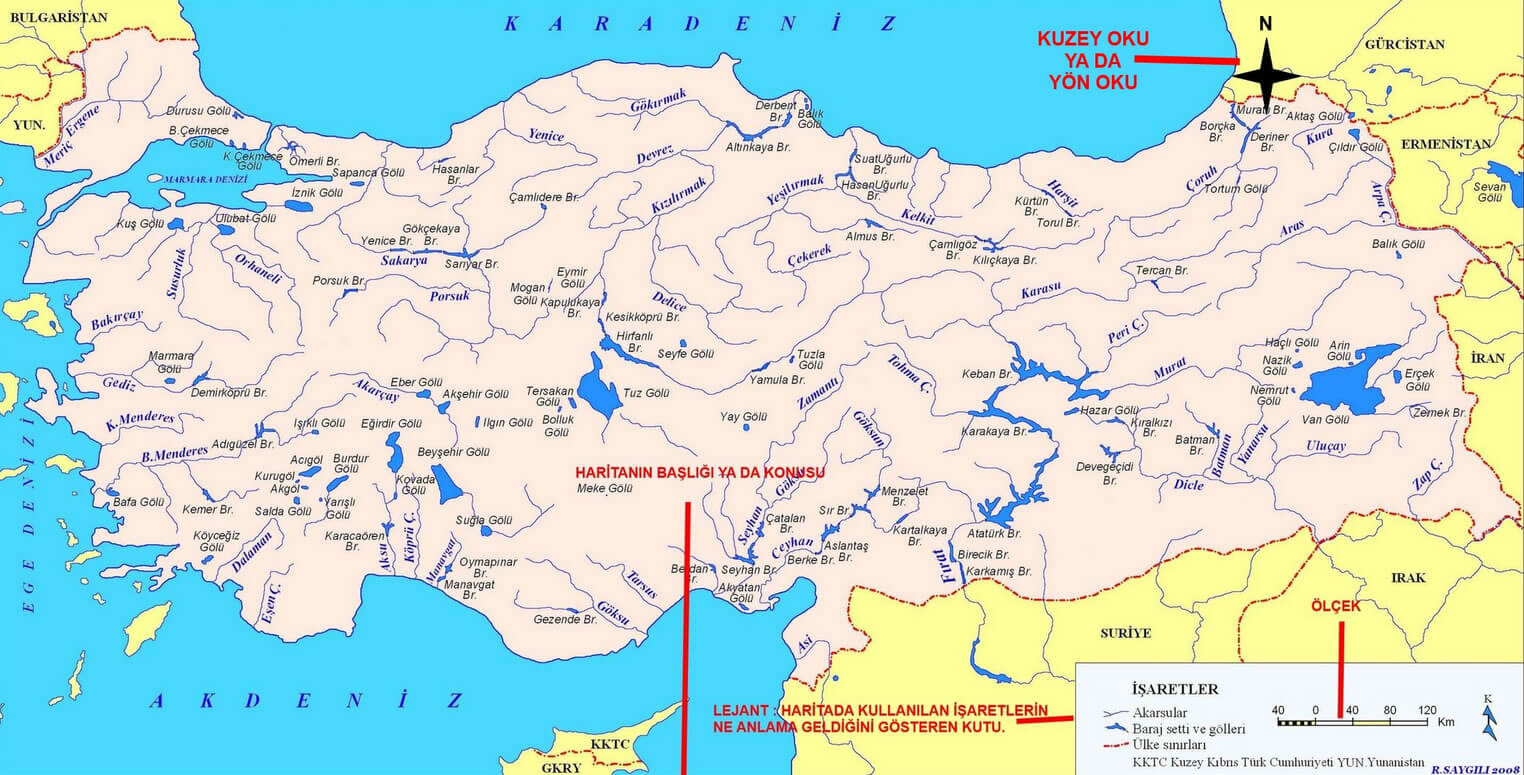 Türkiye Akarsular Göller Haritası