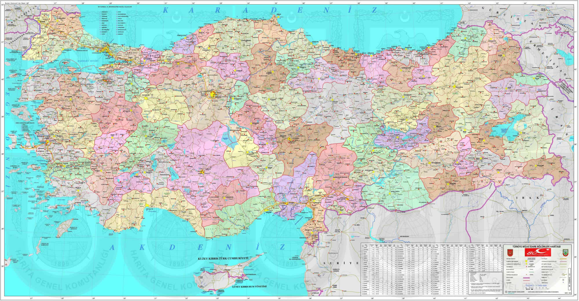 turkiye cumhuriyeti haritasi